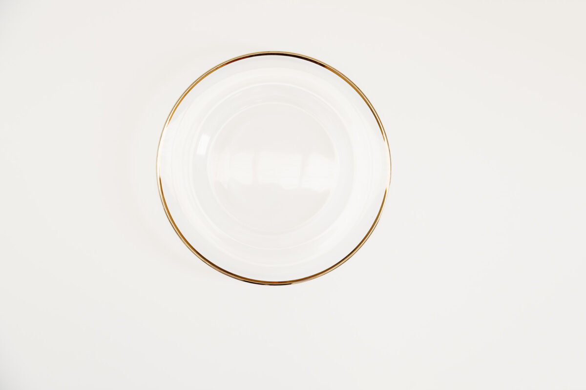 Gold Rim Glass Charger Plate