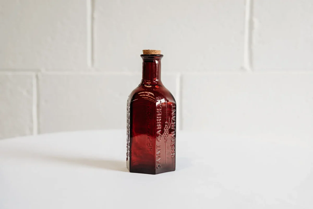 Deep Red Bottle Vase