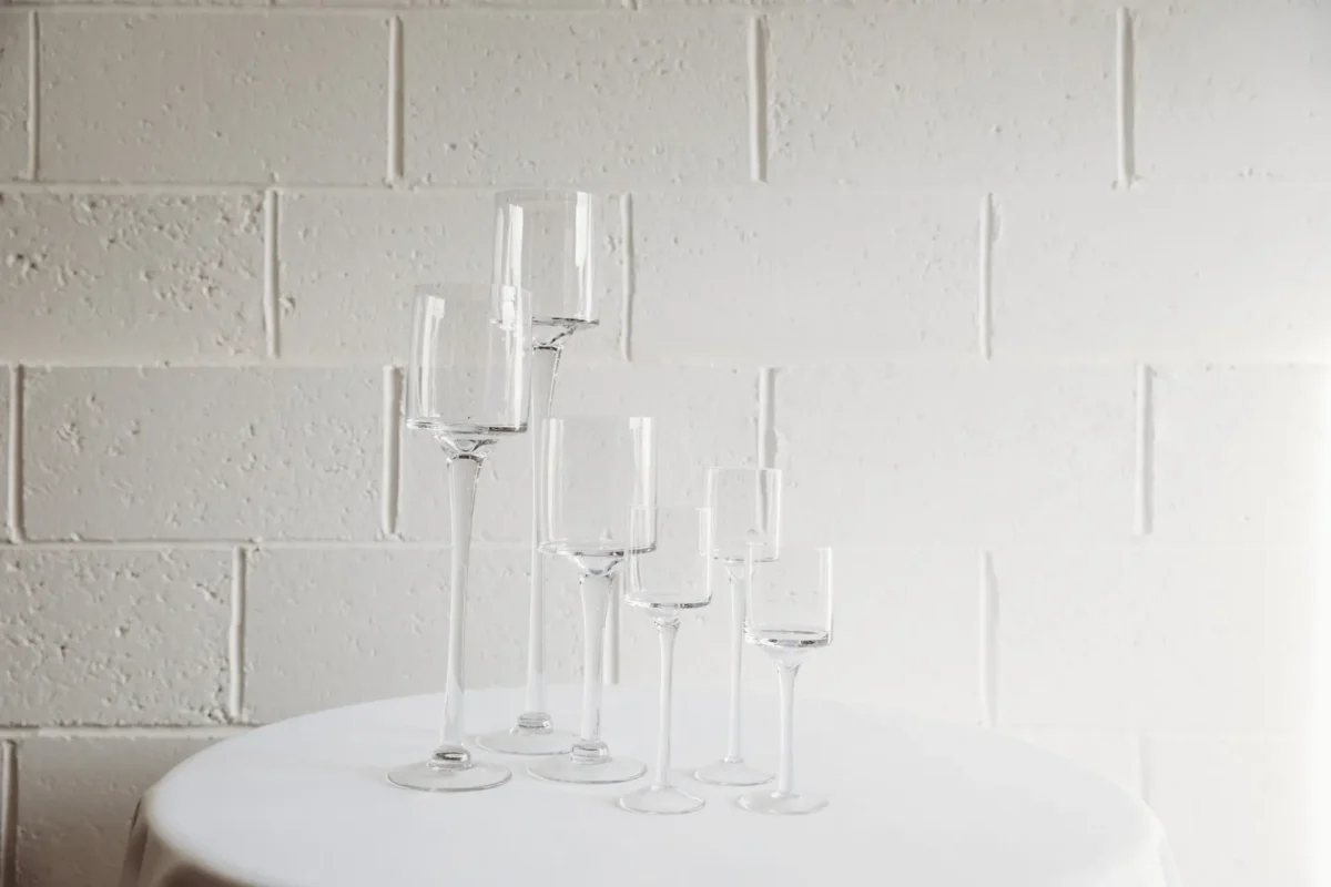 Cylinder Stem Glass Vases